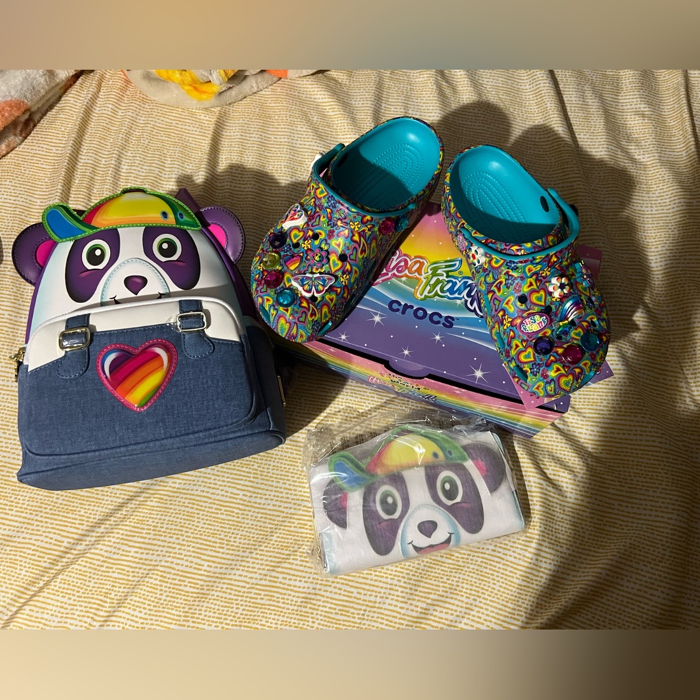 Lisa Frank crocs and backpack - Picture 1 of 4